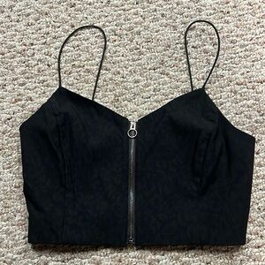 Black leopard garage top